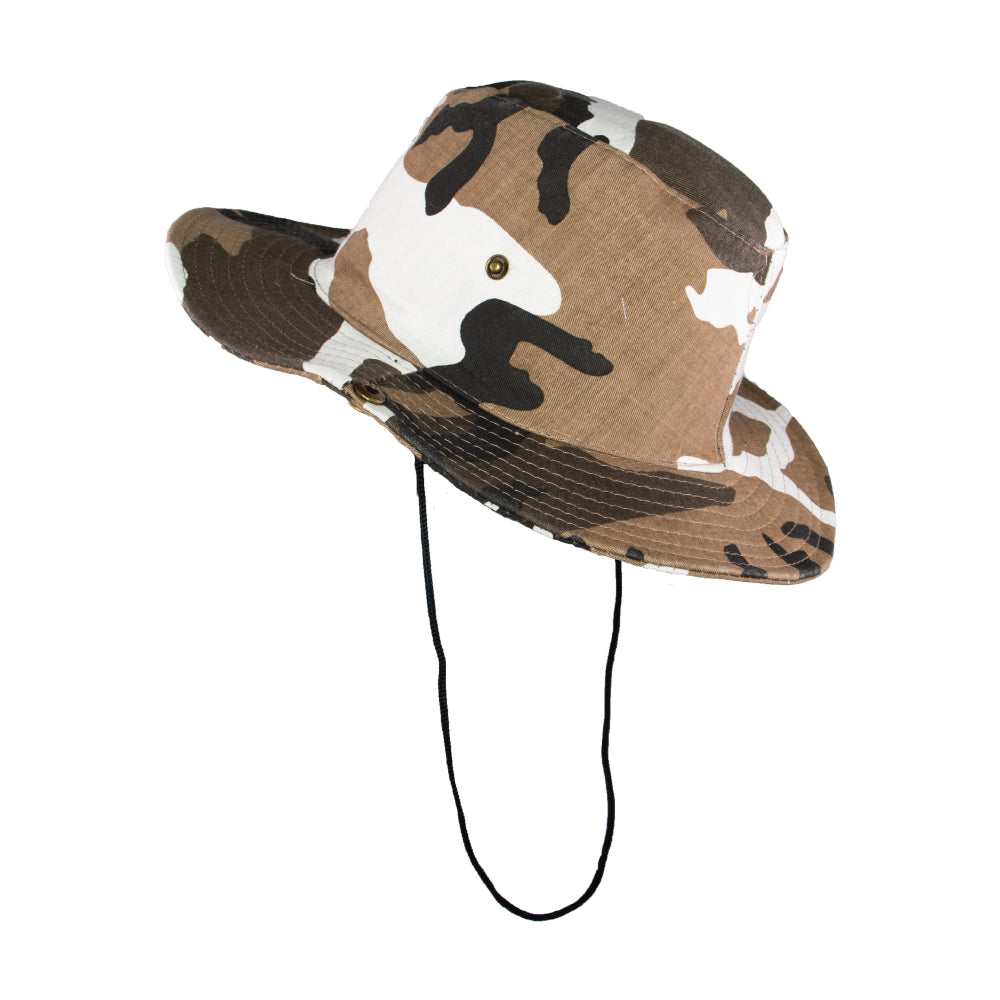 Summer Hat Sol Bucket Hat Camo Brown